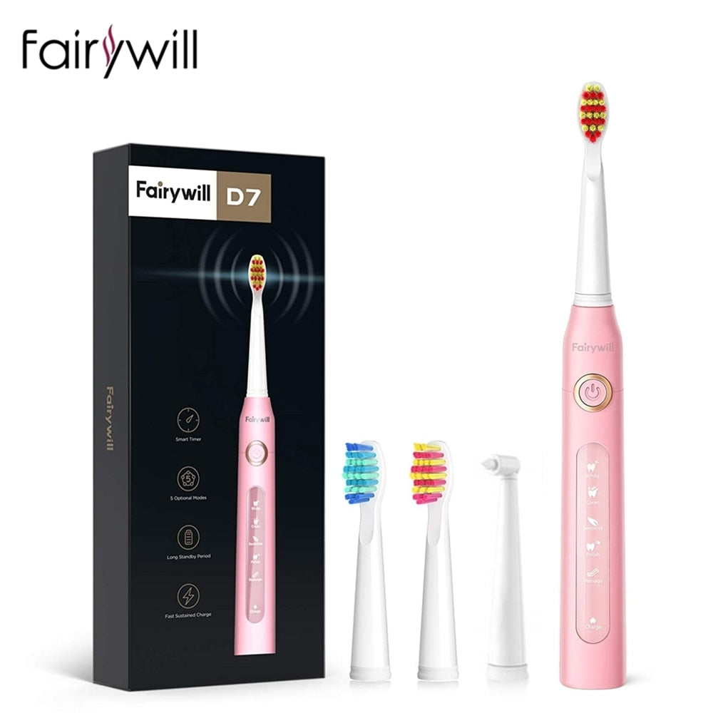 🦷✨ Fairywill Electric Sonic Toothbrush USB Charge ✨🦷