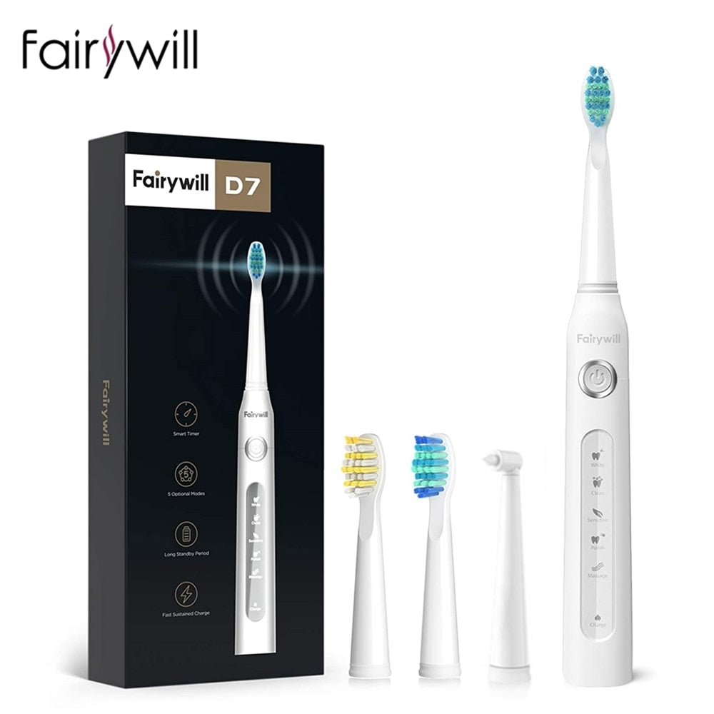 🦷✨ Fairywill Electric Sonic Toothbrush USB Charge ✨🦷