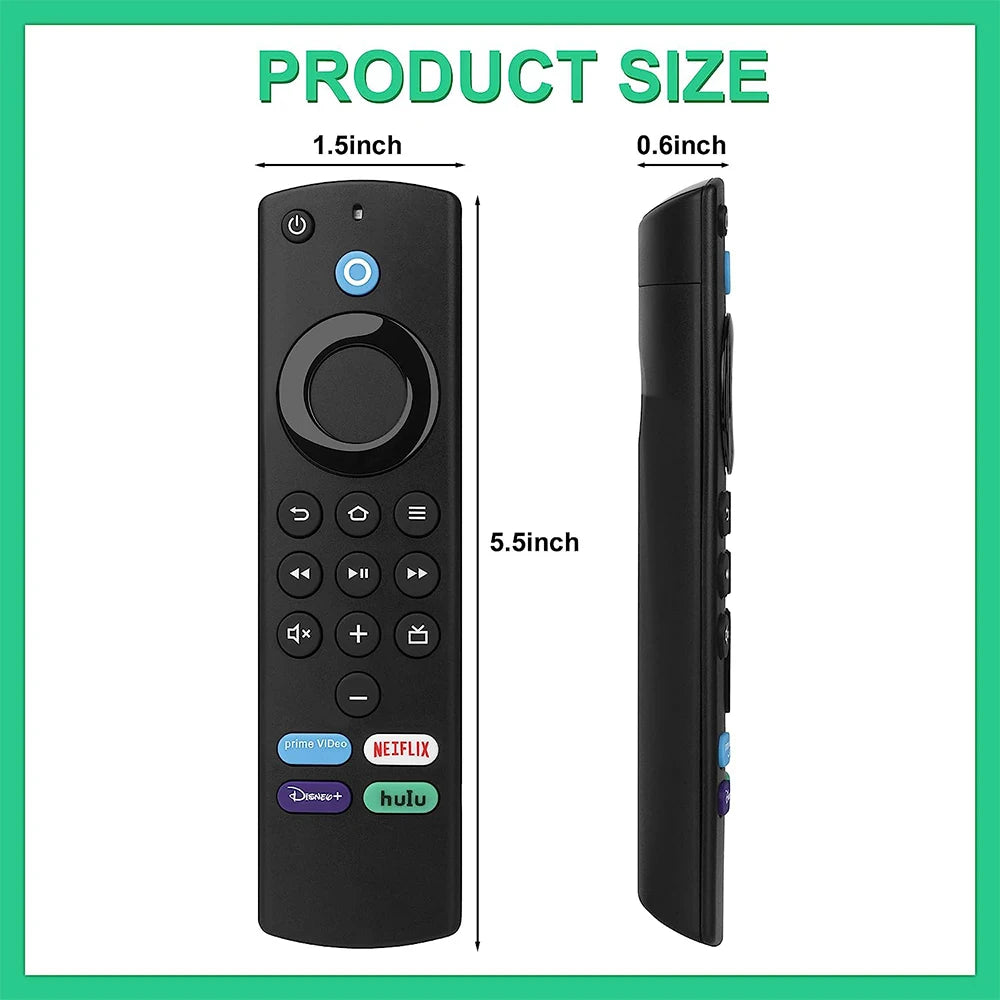 Bluetooth Voice Remote Control: Replacement for Fire TV Stick 4K Max, 3rd Gen, Stick Lite, Cube Smart TV | Works with Alexa