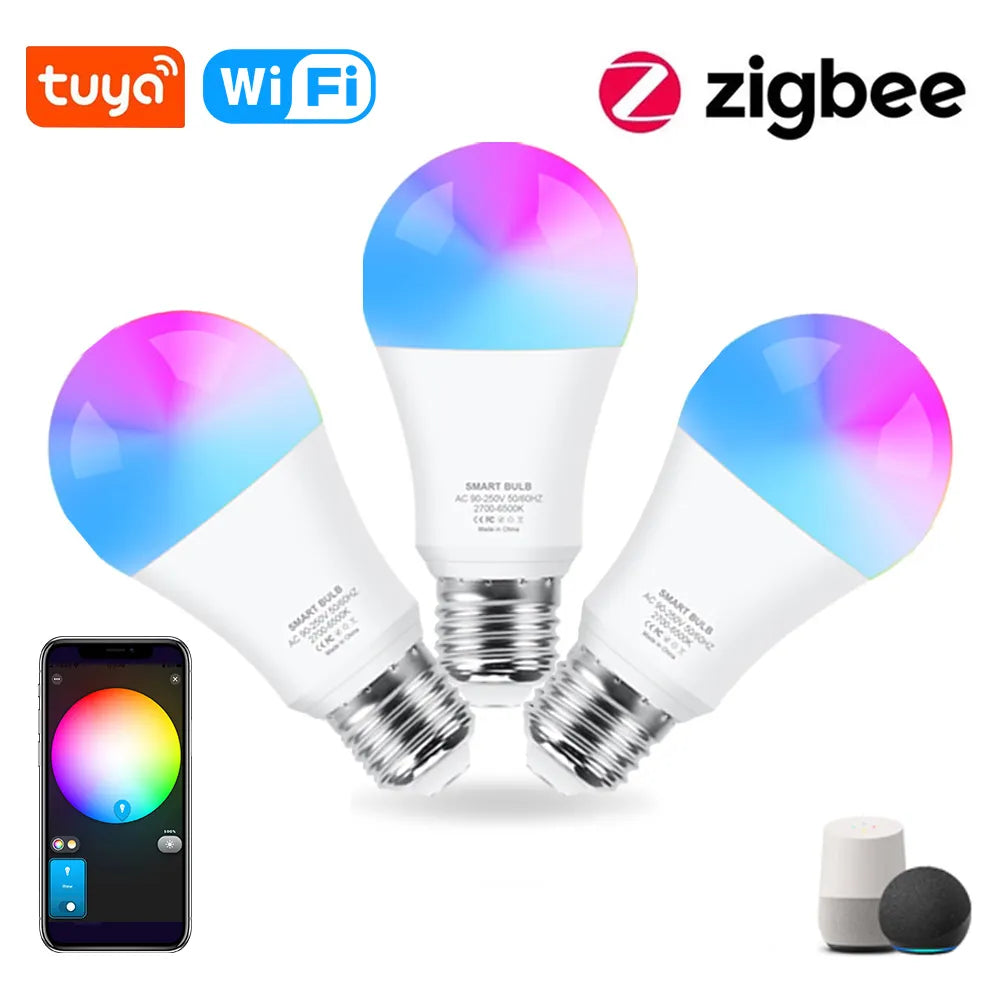 Smart LED Light Bulb: Zigbee 3.0 E27 Compatible with Alexa, Google Assistant & Phillips hue
