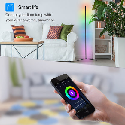 🌈 RGB Ambience Floor Lamp with Music Sync - Dynamic Light Show for Ultimate Atmosphere 💡🎵