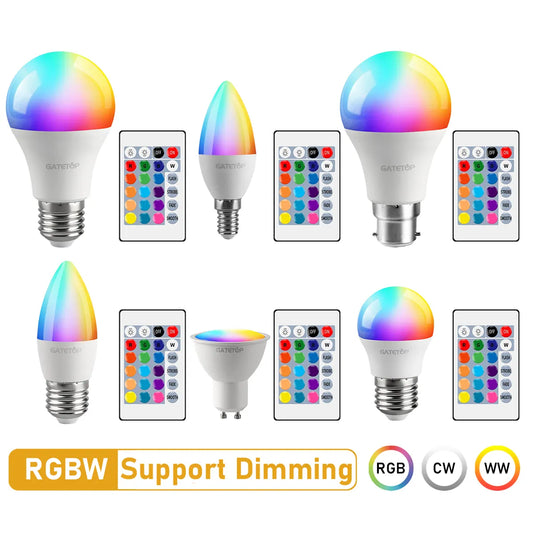 Smart RGB LED Spotlight - Remote Controlled, Multicolour & Dimmable