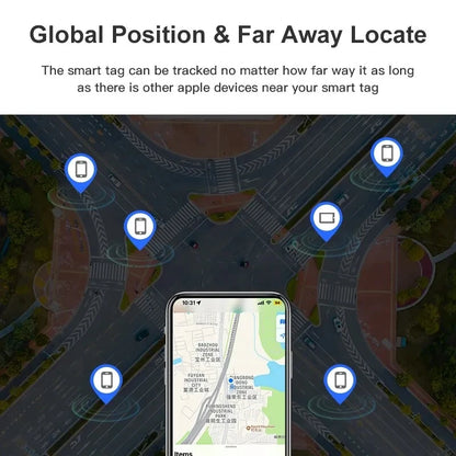 GPS Tracker Smart Tag: Find My App Compatible Anti-Loss Device for iPhone | MFI Rated Airtag Replacement Locator