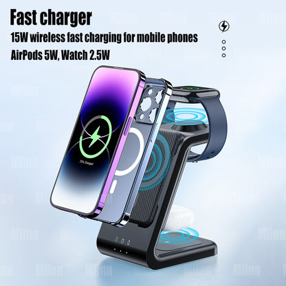 Ultimate 3-in-1 Magnetic Wireless Charger Station📱⌚️🎧⚡️🔌