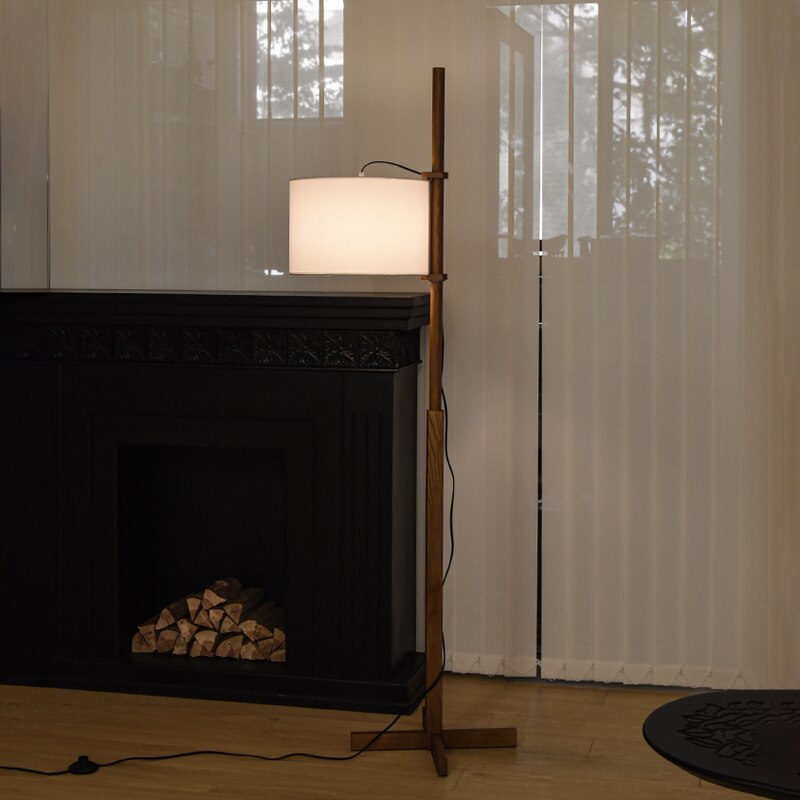 Wabi Sabi Solid Wood Led Floor Lamp