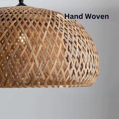 🏮🎋 Artisanal Japandi Hand-Woven Bamboo Lantern Pendant Lamp🎋 🏮